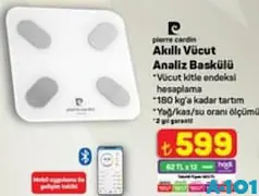 PİERRE CARDİN AKILLI VÜCUT ANALİZ BASKÜLÜ indirimli fiyat PİERRE CARDİN AKILLI VÜCUT ANALİZ BASKÜLÜ fiyat ve kampanya bilgisi